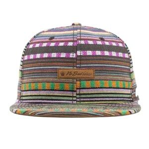 No Bad Ideas multicolor striped adjustable baseball hat